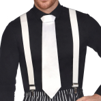 Costume Accessory Gangster Tie1920's White One Size