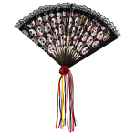 Costume Accessory Fan Day of the Dead 24 x 42 cm