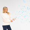 Confetti Cannon Blue Round Paper 28 cm