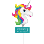 Mini Shape Rainbow Unicorn Foil Balloon A30 Bulk 22 cm x 25 cm