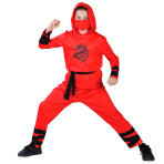 Child Costume Ninja Legend Red Age 10 - 12 Years
