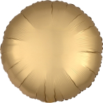 Standard "Satin Luxe Gold Sateen" Foil Balloon Round, S15, packed, 43cm