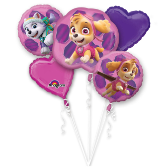 Bouquet Paw Patrol Skye & Everest Foil Balloon P75 Packaged