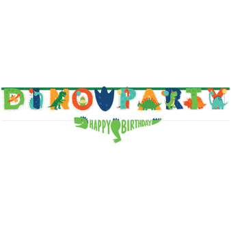 Jumbo Letter Banner with Mini Banner Dino-Mite Paper Personalizable 230 cm