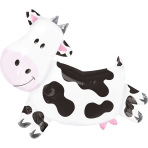 SuperShape Cow Foil Balloon P35 Packaged 76 cm x 71 cm