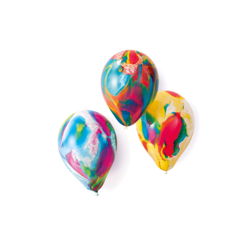 8 Latex Balloons Marble assorted 17.8 cm / 7"