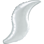 Mini Shape Satin White Curve Foil Balloon A30 Airfilled 71 c