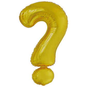Large Letter ? Gold Foil Balloon N34 Packaged 89 cm x 53 cm