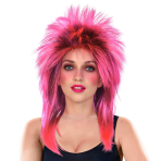Costume Accessory Wig 80's Rock Star Pink One Size