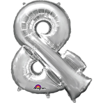 MiniShape Symbol & Silver Foil Balloon L16 Packaged 27cm x 35cm