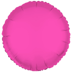 Standard Neon Pink Round Foil Balloon C17 Packaged 43 cm