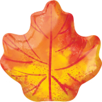 Standard Shape Fall Maple Leaf Foil Balloon S50 Packaged 40cm x 53cm