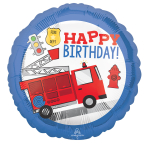 Standard First Responder Happy Bday Foil Balloon S40 Packaged 43 cm