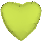 Standard Neon Yellow Heart Foil Balloon C17 Packaged 43 cm