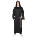Adult Costume Holy Monk Black Size M/L