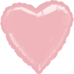 Standard Metallic Pastel Pink Heart Foil Balloon C16 Packaged 43 cm