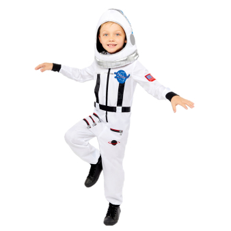 Child Costume Space Suit White 8-10 Years