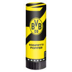 2 Confetti Popper BVB Dortmund 2025, 4,4 x 15,2 cm