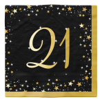 16 Napkins 21 Starlight Birthday 33 x 33 cm