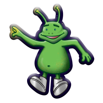 SuperShape Space Party Alien Foil Balloon P55 Packaged 67 cm x 75 cm