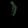 Adult Costume Funhouse Neon Clown Men Size M