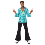 Mens Costume Hippie Party shirt L