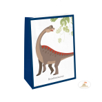 4 Paper Bags with Stickers Happy Dinosaur 14.7 x 21 cm