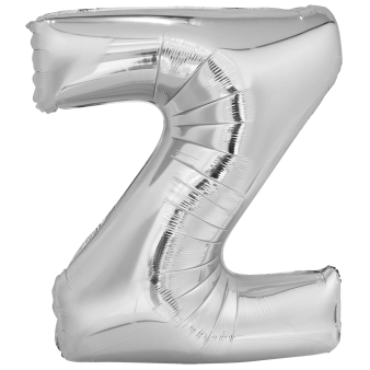 Large Letter Z Silver Foil Balloon N34 Packaged 83 cm x 60 c