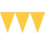 Pennant Banner Sunshine Yellow Paper 457 x 17.7 cm