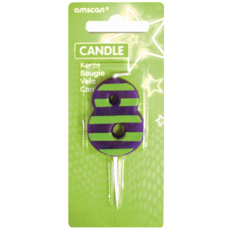 Candle 8 Dots & Stripes Height 7.6 cm Candle 8 Dots & Stripes Height 7.6 cm