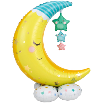 AirLoonz Moon & Stars Foil Balloon P71 Packaged 101 cm x 139 cm AirLoonz Moon & Stars Foil Balloon P71 Packaged 101 cm x 139 cm
