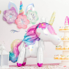 Multi Enchanted Unicorn Foil Balloon P45 Packaged 55 cm x 63 cm