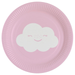 8 Plates Rainbow & Cloud Round Papier 18 cm