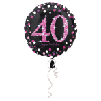 Standard Holographic Celebration 40 Foil Balloon S55 Packaged 43 cm