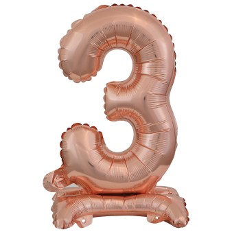 Mini Number 3 Rose Gold Foil Balloon N16 Packaged 37 cm x 22 cm Mini Number 3 Rose Gold Foil Balloon N16 Packaged 37 cm x 22 cm