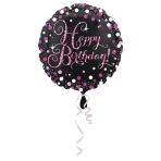 Standard Holographic Celebration HBD Foil Balloon S55 Packaged 45 cm