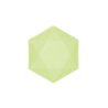 6 bowls hexagonal Vert Decor, 15,8 x 13,7cm, green
