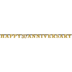 Letter Banner Gold Anniversaries Paper 300 x 17 cm