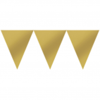 Pennant Banner Gold Paper 457 x 17.7 cm