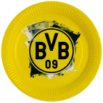 8 Plates BVB Dortmund Round Papier 23 cm