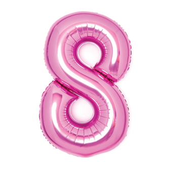 Medium Number 8 Pink Foil Balloon N26 Packaged 74 cm x 49 cm Medium Number 8 Pink Foil Balloon N26 Packaged 74 cm x 49 cm