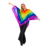 Adult Costume Rainbow Poncho Onesie