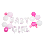 Decoration Kit Balloon Garland Baby Girl Latex / Paper / Plastic 23 Parts