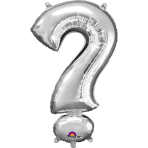 MiniShape Symbol ? Silver Foil Balloon L16 Packaged 27cm x 40cm