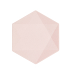 6 plates hexagonal Vert Decor, 20,8 x 18,1cm, pink
