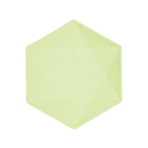 6 plates hexagonal Vert Decor, 20,8x18,1cm, green