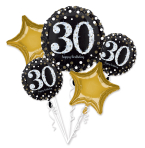 Bouquet Sparkling Birthday 30 Foil Balloon P75 Packaged -