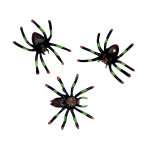 8 Spiders Plastic Assorted