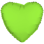 Standard Neon Green Heart Foil Balloon C17 Packaged 43 cm