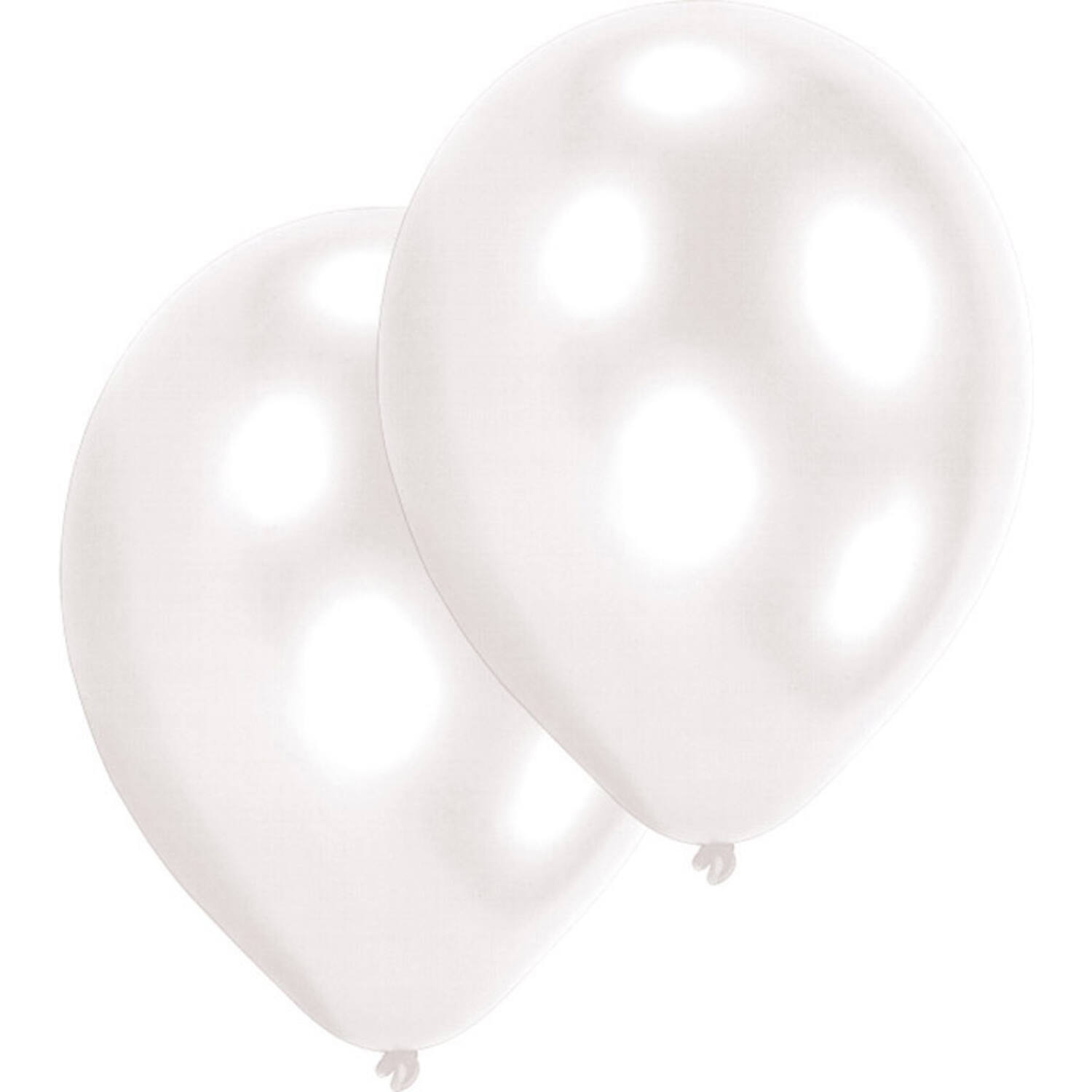10 Latex Balloons Standard White 27.5 cm / 11"